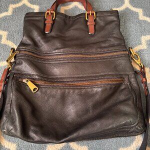 Vintage Fossil Black Leather Bag in Perfect Condition